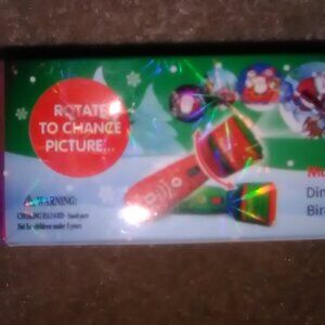 Children's holiday scene flashlight with three discs great stocking stuffer